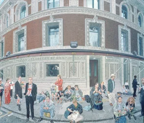 Promeneurs à la dernière nuit, Royal Albert Hall (détail)