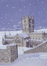 Cathédrale de St. Davids sous la neige, 1996
