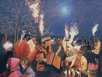 Wassailing dans le Herefordshire, 1995