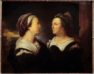 Portrait de Mme Rigaud mère dans deux attitudes différentes