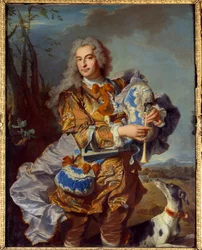 Portrait du président à mortier de Gueidan en joueur de musette