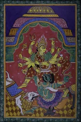 Durga terrassant un démon