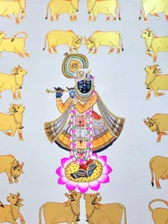 Krishna parmi les vaches dorées