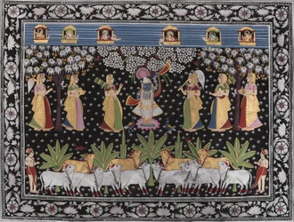 Krishna, les Gopis et les vaches
