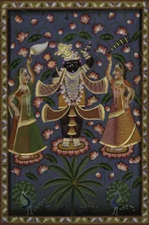Le Seigneur Krishna avec ses fidèles