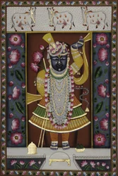 Le seigneur Shrinathji paré de ses atours