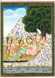 Rassemblement divin de Shiva et Parvati