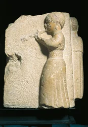 Espagne, Osuna (Urso), Bas-relief représentant un joueur d
