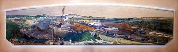 Paysage industriel dans le bassin houiller de Blanzy, Saône-et-Loire