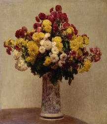 Chrysanthèmes dans un vase, 1873