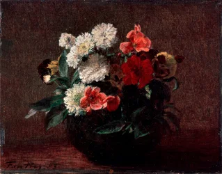 Fleurs dans un vase en terre cuite, 1883