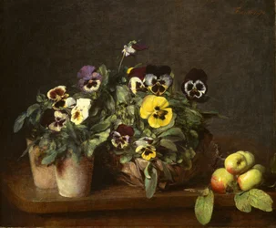 Nature morte avec des pensées