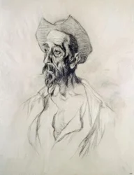Don Quichotte / I. Zuloaga / Dessin 1927