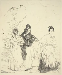 Las Manolas, vers 1899 (pointe sèche)