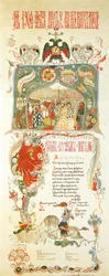 Menu du repas de Pâques du 11 avril 1900