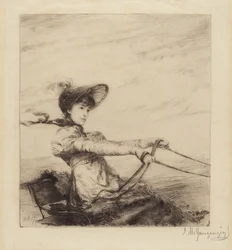 Sans titre (Femme conduisant une calèche)
