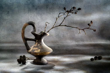 Nature morte rustique au vase