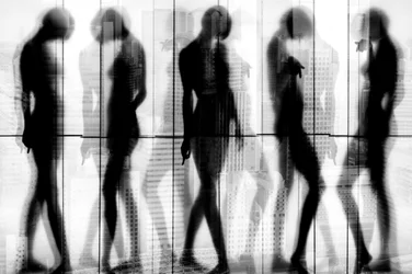 Silhouettes urbaines en mouvement