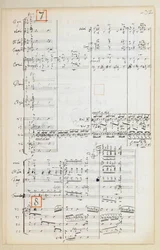 Partition manuscrite avec réduction de la Suite orchestrale de L