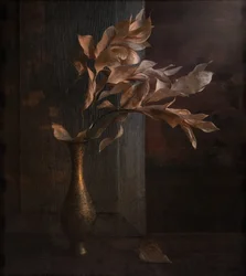 Nature morte automnale dans un vase