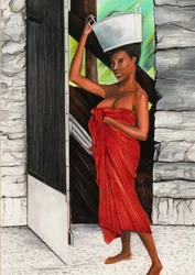 Drapé en rouge