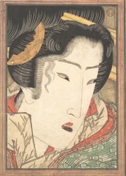 Geisha rejetée des Passions refroidies par la neige printanière, 1824