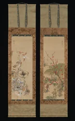 Fleurs et oiseaux des quatre saisons, milieu du 19e siècle