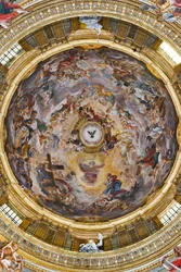 Paradis louant Jésus et les pendentifs avec Prophètes, Évangélistes et Docteurs de l