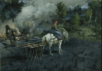 Préparation du sol pour le lin dans la région de Vologda, 1873