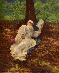 Léon Tolstoï se repose dans les bois, 1891, 1965