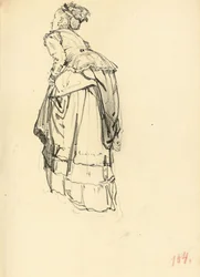 Femme en robe de dos, c. 1872-1875