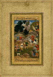 Jeune captif présenté devant un prince monté, vers 1605