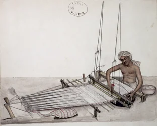 Tisserand à un métier, Bombay, vers 1873