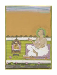 Un sage de la secte Pushtimarg et Shri Nathji