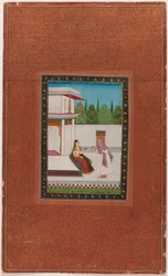 Une dame et son serviteur âgé, 1875-1900