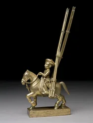 Un guerrier monté avec des lance-roquettes, indien, c.1795