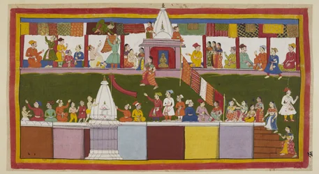 Add 15296 (1) f.16r, Dans la rue principale de la ville d