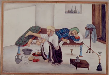Un chirurgien avec un patient, du 