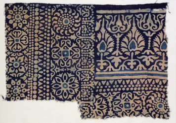 Fragment de textile imprimé au bloc, indien