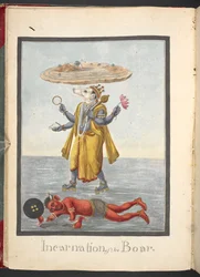 Incarnation en sanglier, avatara Varaha, troisième incarnation de Vishnou