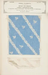 Échantillon de mousseline brodée Chikan de Dacca au Bengale, de The Collection of the Textile Manufacturers of India, par John Forbes Watson, publié en 1866