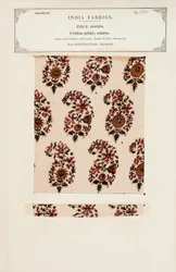 Échantillon de coton grossier imprimé de Masulipatam à Madras, de The Collection of the Textile Manufacturers of India, par John Forbes Watson, publié en 1866