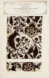 Échantillon de coton grossier avec motif chetee (chintz) d