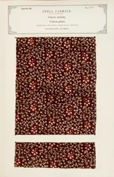 Échantillon de coton imprimé de Bellary à Madras, de The Collection of the Textile Manufacturers of India, par John Forbes Watson, publié en 1866