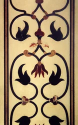 Détail de la marqueterie sur un mur extérieur, vers 1631-54