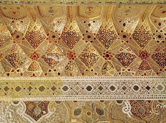 Détail de la Galerie des Miroirs, Sheesh Mahal, Fort de Lahore