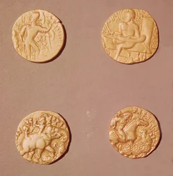 Dinars de Samudragupta (335-375) et Kumargupta I (415-454)