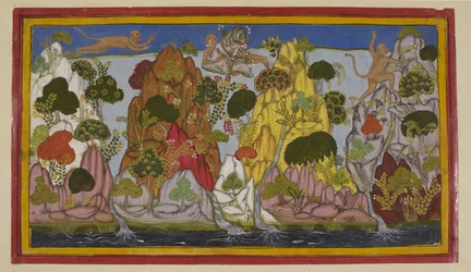 Hanumān récupère le pic médicinal de l
