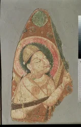 Indra, Balawaste, VIIe-VIIIe siècle (peinture murale)