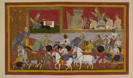 Indrajit prépare la magie pour combattre Rāma